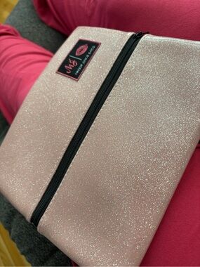 Glitter Pink Cosmetic Pouch - Brand